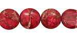 Ruby Impression Jasper Puff Coin 14mm
