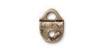 TierraCast Antique Brass (plated) Rock & Roll Strap Tip 16x12mm