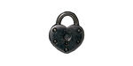 TierraCast Gunmetal Heart Lock Charm 14x16mm