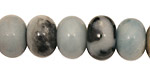Amazonite Blk. Tourmaline Rondelle 14mm
