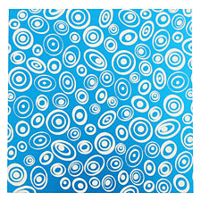 Lillypilly Turquoise Groovy Circles Anodized Aluminum Sheet 3"x3", 24 gauge