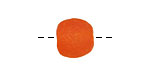 African Recycled Glass (rusty orange) Irregular round 13-14mm