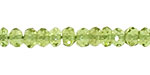 Peridot (A) Faceted Rondelle 4mm