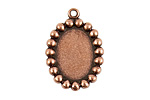 Nunn Design Antique Copper (plated) Vetri Beaded Oval Frame 20x28mm