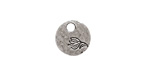 Nunn Design Antique Silver (plated) Mini Circle Flower Tag 12mm