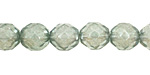 Czech Fire Polished Glass Luster Prairie Green Round 10mm