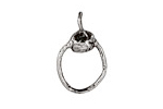 Rustic Charms Sterling Silver Basic Charm Holder 16x26mm