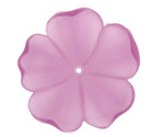 Matte Light Amethyst Lucite 5 Petal Flower 10x36mm