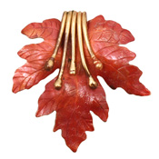Patricia Healey Copper Embellished Maple Leaf Pendant 51x52mm