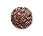TierraCast Antique Copper (plated) Hammertone Disk Link 25mm