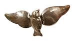 Green Girl Shibuichi Gliding Bird Clasp 19x47mm