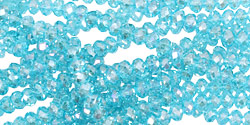 Aquamarine AB Crystal Faceted Rondelle 6mm