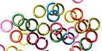 Rainbow Mix Enameled Copper Round Jump Ring 6.5mm, 18 gauge