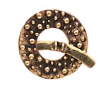 Saki Bronze Bumpy Toggle Clasp 34mm, 36mm bar