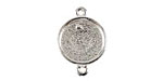 Nunn Design Sterling Silver (plated) Mini Circle Frame Link 20x15mm