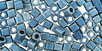 TOHO Higher Metallic Frosted Mediterranean Blue Cube 4mm Seed Bead