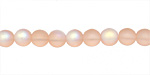 Czech Glass Matte Rosaline AB Round 6mm