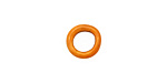 C-Koop Enameled Metal Mandarin on White Ring 10-11mm