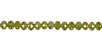 Olivine AB Crystal Faceted Rondelle 4mm