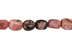 Rhodonite (w/ Extra Black Matrix) Tumbled Nugget 10-12x8-9mm