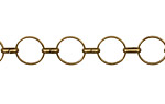 Antique Brass (plated) Linked Ring Chain