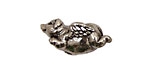 Green Girl Pewter Flying Pig 26x11mm