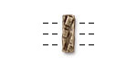 TierraCast Antique Brass (plated) Rock & Roll 3-Hole Bar 5x14mm