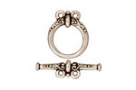 TierraCast Antique Silver (plated) Heirloom 2-Loop Toggle Clasp 18x15, 24mm