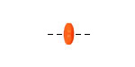 Tagua Nut Orange Large Hole Rondelle 3x8mm