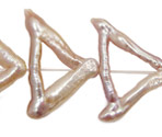 Angel Skin Pink Biwa Triangle 21-25x35-40mm