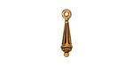 TierraCast Antique Gold (plated) Column Charm 4x17mm