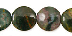 Bloodstone (rich coloring) Puff Coin 18mm