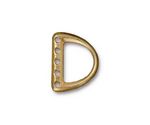 TierraCast Gold (plated) 5 Hole D Ring Link 15x20mm