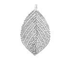 Ezel Findings Rhodium (plated) Nannyberry Leaf Link 36x21mm