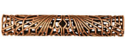 Stampt Antique Copper (plated) Long Deco Filigree Tube 52x9mm