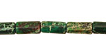 Dark Emerald Impression Jasper Tube 12x6mm