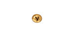 TierraCast Antique Gold (plated) Alphabet Bead "Y" 7x6mm