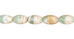 Green Fluorite w/ Quartz Rice 10x6mm