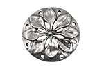 Green Girl Pewter Burkett Round Floral Pendant 34mm