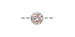 Crystal AB Pave (w/ Preciosa Crystals) Round 8mm