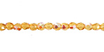 Czech Fire Polished Glass Medium Topaz AB Round 3mm