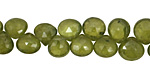 Vessonite Faceted Flat Teardrop 7-8mm