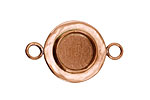 Copper Lipped Circle Bezel Link 18mm