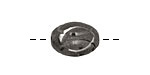 Gunmetal Engraved Oval Rice 16x12mm