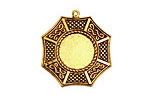 Stampt Antique Gold (plated) Bagua Round Setting 13mm