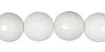White Agate Faceted Round 14mm