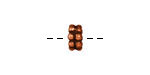 TierraCast Antique Copper (plated) Large Hole Beaded Heishi 5x9mm