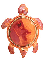 Patricia Healey Copper Turtle Bezel Pendant 50x64mm