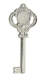Nunn Design Sterling Silver (plated) Large Key Pendant 73x31mm