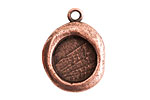 Nunn Design Antique Copper (plated) Crest Seal Bezel Pendant 19x25mm